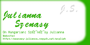 julianna szenasy business card